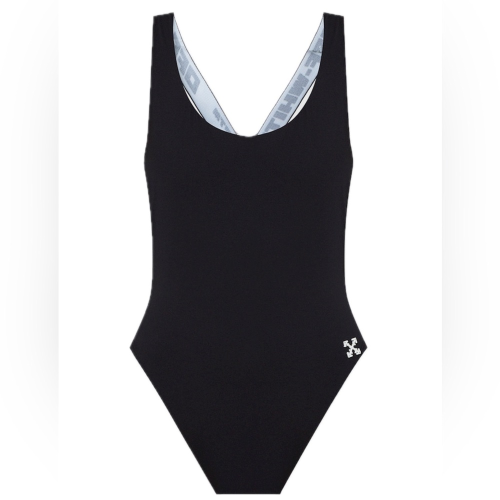 Off-white Swimsuit With Logo